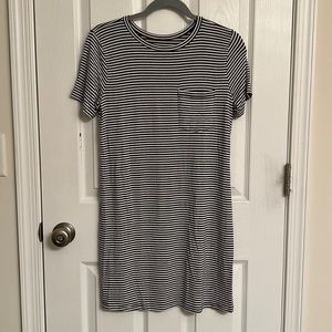 Abercrombie & Fitch Blue & White Striped Short Sleeve T-shirt Dress Size XS EUC